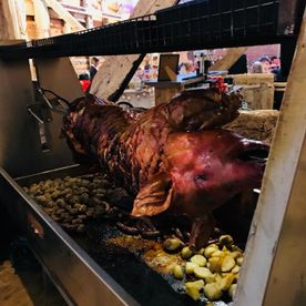 Hog Roast in mobile oven for an indoor event