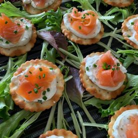 Smoked Salmon and Cream Cheese Canapés