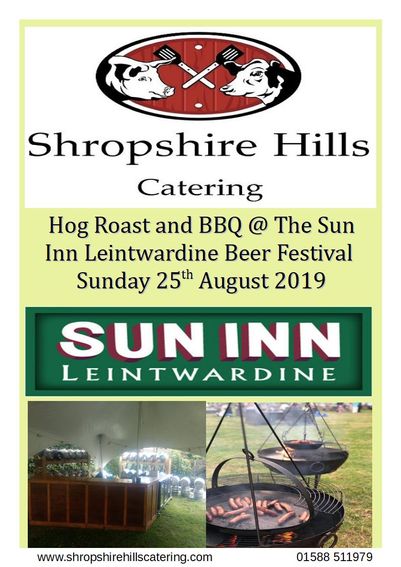 Shropshire Hills Catering Hog Roast and BBQ at Sun Inn Beer Festival 25th August 2019