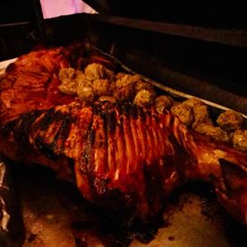 Shropshire Hills Catering Pig Roast in Mobile Oven April 2018