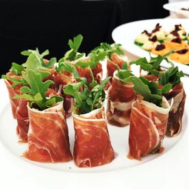 stuffed Parma ham with lettuce and rocket